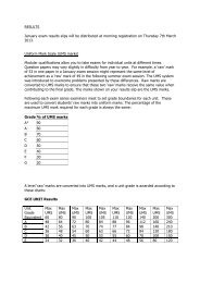 January Exams Results Information - Ripley St Thomas C of E High ...