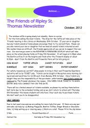 The Friends of Ripley St. Thomas Newsletter - Ripley St Thomas C ...