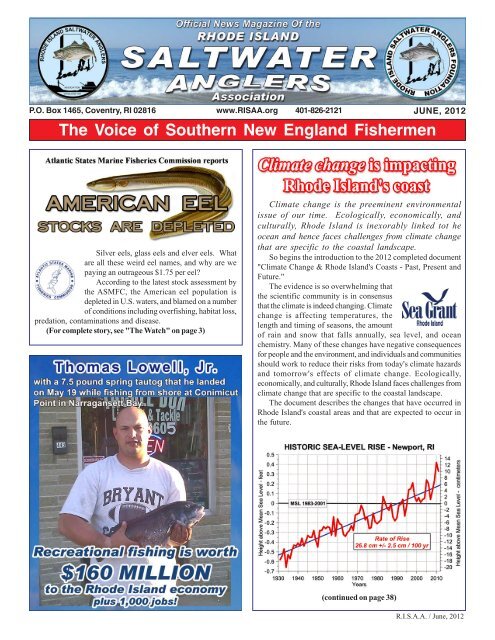 June, 2012 - The Rhode Island Saltwater Anglers Association