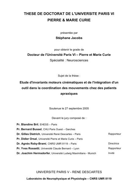 these de doctorat de l'universite paris vi pierre ... - Risc - CNRS