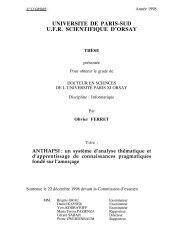UNIVERSITE DE PARIS-SUD U.F.R. SCIENTIFIQUE D'ORSAY - Risc