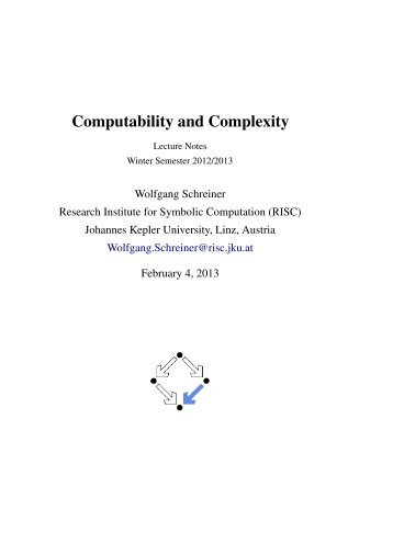 Computability and Complexity - JKU