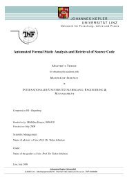 Automated Formal Static Analysis and Retrieval of Source Code - JKU