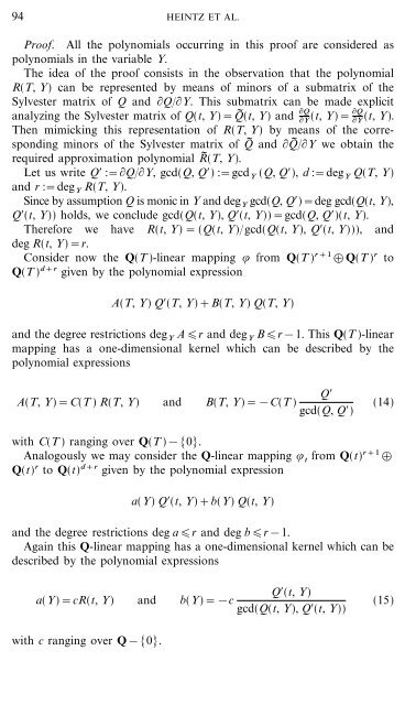 Deformation Techniques for Efficient Polynomial Equation ... - RISC