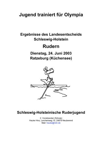 Jugend trainiert fÃ¼r Olympia Rudern - Rudern in Schleswig-Holstein