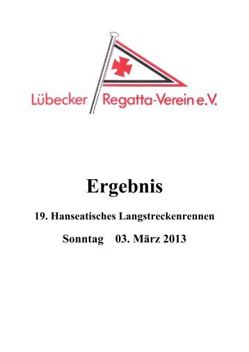 19. Hanseatisches Langstreckenrennen LÃ¼beck - Rudern in ...