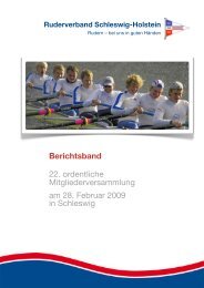 RVSH Berichtsband zur Mitgliederversammlung 2009 - Rudern in ...