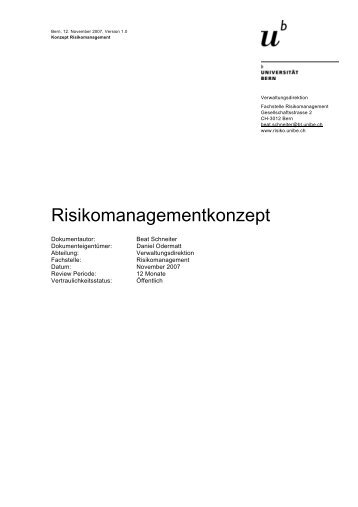 Konzept Risikomanagement 12.11.07 - Fachstelle ...