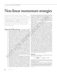 Non-linear momentum strategies - Risk.net