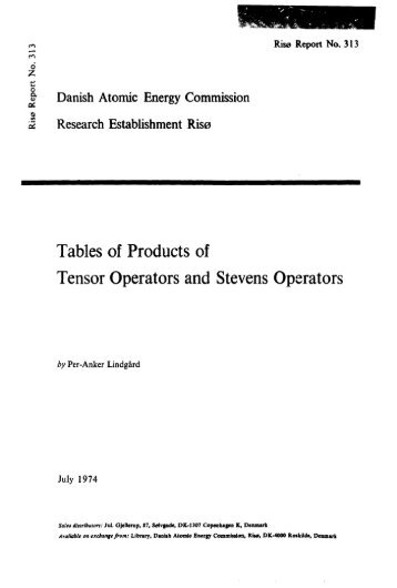 Tables of Products of Tensor Operators and Stevens Operators