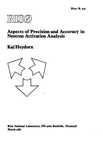 Aspects of Precision and Accuracy in Neutron Activation Analysis ...