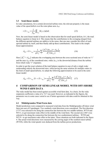 Turbine Wake Model for Wind Resource Software