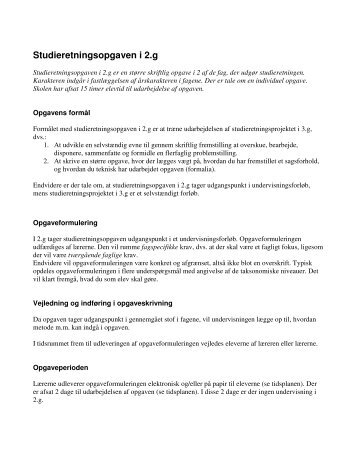 Klik her for at lÃ¦se skolens vejledning i studieretningsopgaven (pdf)