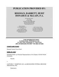 PUBLICATION PROVIDED BY - Rissman, Barrett, Hurt, Donahue ...