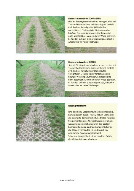 Jahresbericht 2012 - Landwirtschaftszentrum Riswick