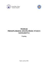 program preddiplomskog sveuÄiliÅ¡nog studija raÄunarstva - TehniÄki ...