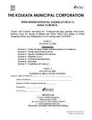 THE KOLKATA MUNICIPAL CORPORATION - Tenders India