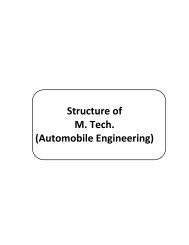 Structure of M. Tech. (Automobile Engineering) - Rajarambapu ...