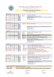 Academic Calender - Year 2013-14 SEM-II - Rajarambapu Institute ...