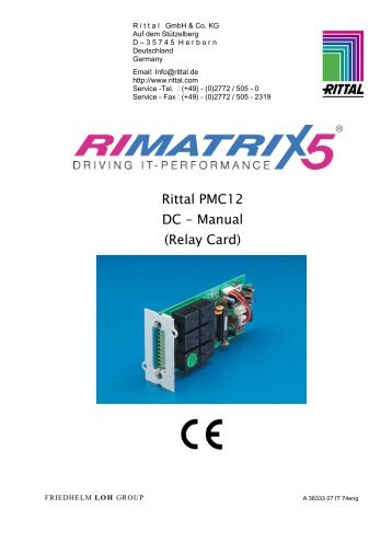Rittal PMC12 DC - Manual (Relay Card)