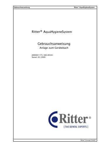 Bedienungsanleitung AHS-System - Ritter Concept GmbH