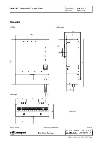 Datenblatt Ultrasonic Transit Time Modul - rittmeyer.com