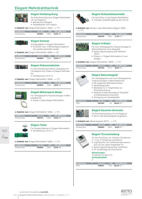 TÃ¼rsprechanlagen Mehrdrahttechnik Download (pdf / 0,8 MB) - Ritto