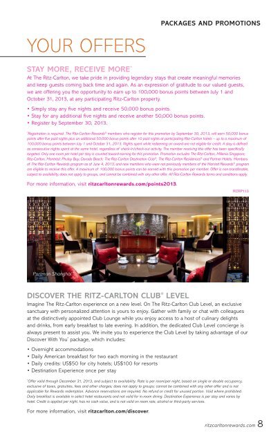 Read the most recent Ritz-Carlton Rewards Newsletter