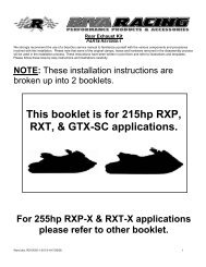 This booklet is for 215hp RXP, RXT, & GTX-SC ... - RIVA Racing