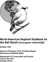 North American Regional Studbook for the Bali Mynah (Leucopsar ...