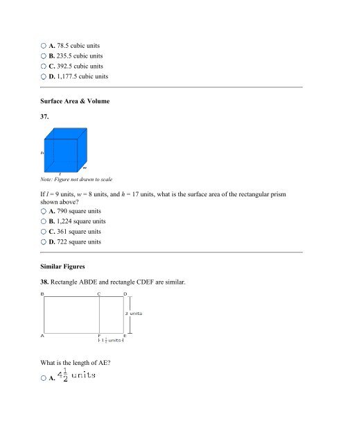 Geometry & Spatial Sense â Practice Problems