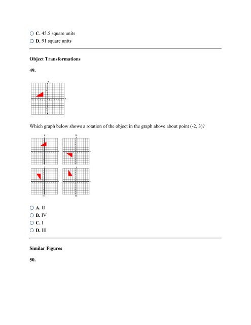 Geometry & Spatial Sense â Practice Problems