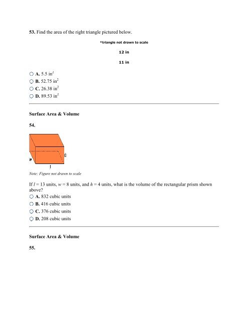 Geometry & Spatial Sense â Practice Problems