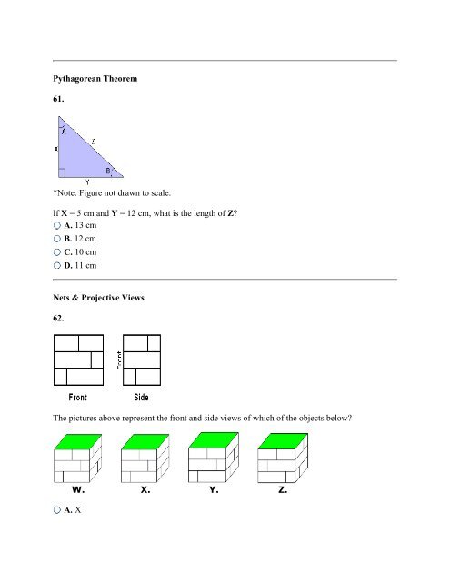 Geometry & Spatial Sense â Practice Problems