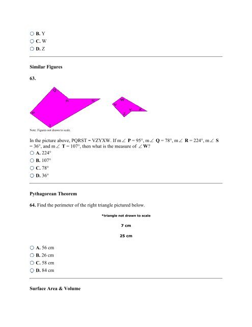 Geometry & Spatial Sense â Practice Problems