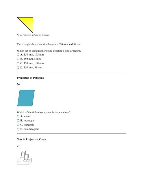 Geometry & Spatial Sense â Practice Problems