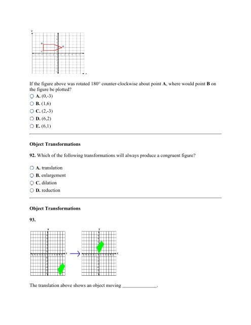 Geometry & Spatial Sense â Practice Problems