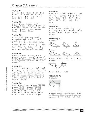 Chapter 7 Answers