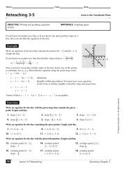 Reteaching 3-5