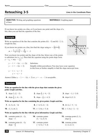 Reteaching 3-5