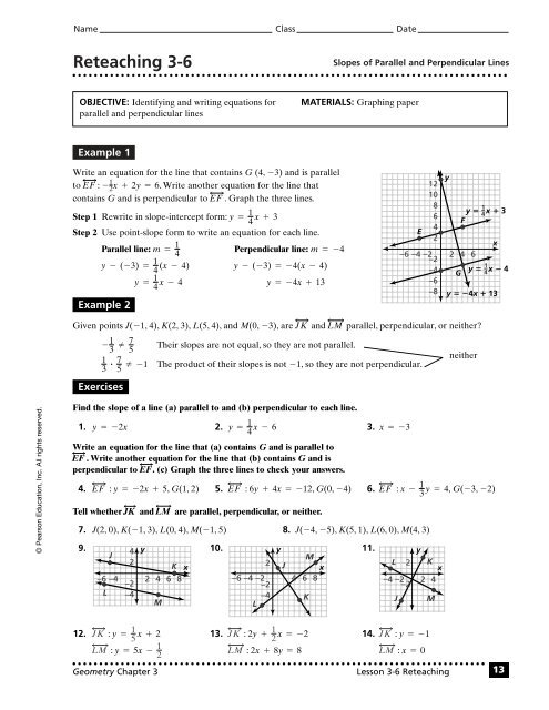 Reteaching 3-6