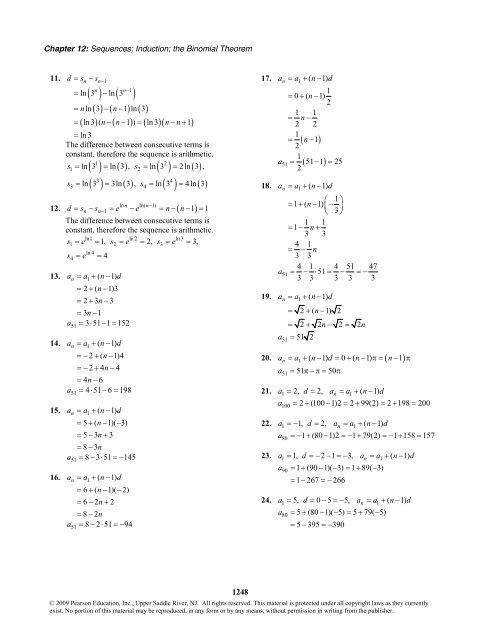 Chapter 12 Sequences; Induction; the Binomial Theorem