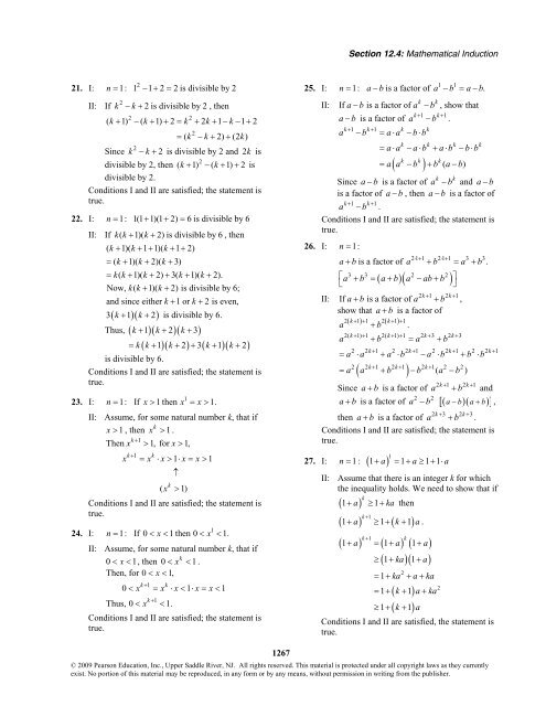 Chapter 12 Sequences; Induction; the Binomial Theorem