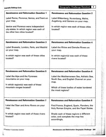 i. geography Challenge Cards - River Dell Regional School District