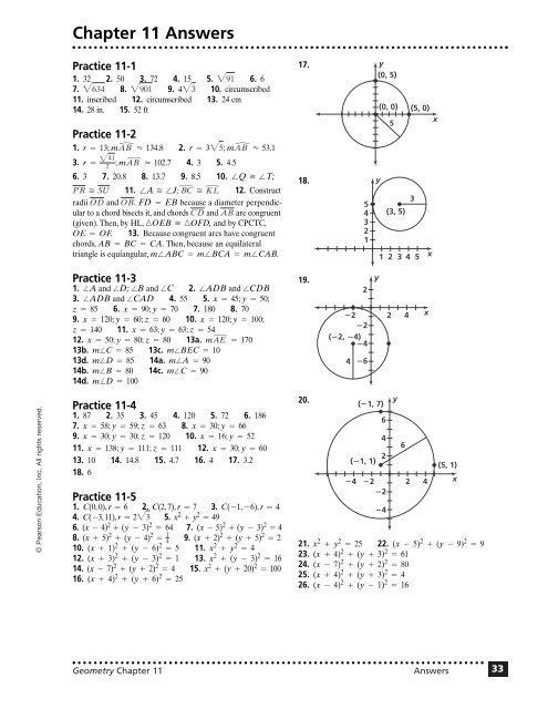 Chapter 11 Answers