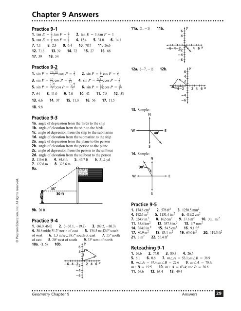 geometry chapter 9 homework answers