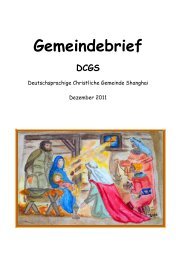 Gemeindebrief DCGS - Deutschsprachige Christliche Gemeinde ...