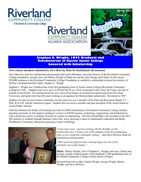 Issue 4, Spring 2012 - Riverland Community College