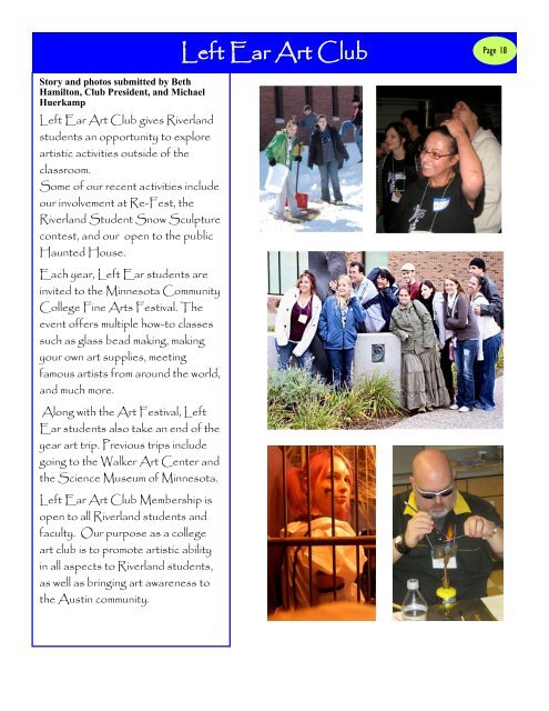 Issue 4, Spring 2012 - Riverland Community College