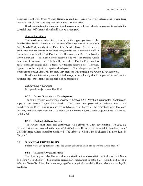 Wyoming Framework Water Plan - Living Rivers Home Page